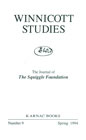 Winnicott Studies. No 9