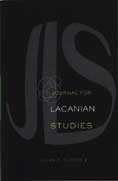 Journal for Lacanian Studies Vol.3 No.2