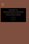 Research in Organizational Behaviour: An Annual Series of Analytical Essays and Critical Reviews: Vol. 27