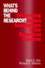 What's behind the research?: Discovering hidden assumptions in the behavioral sciences