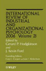 International Review of Industrial and Organizational Psychology: 2006: v. 21