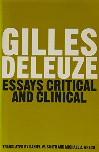 Essays Critical and Clinical
