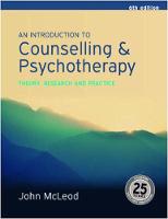 An Introduction to Counselling and Psychotherapy